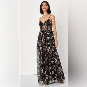 Lulus Embroidered Maxi Dress. Worn once